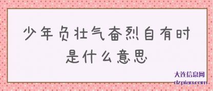 说明少年负壮气奋烈自有时是什么意思