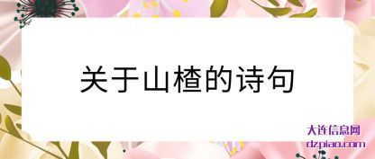 讨论关于山楂的诗句