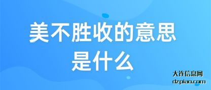 总结美不胜收的意思是什么