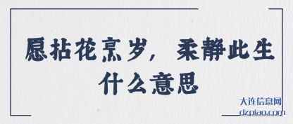 解析愿拈花烹岁,柔静此生什么意思