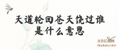 天道轮回苍天饶过谁是什么意思