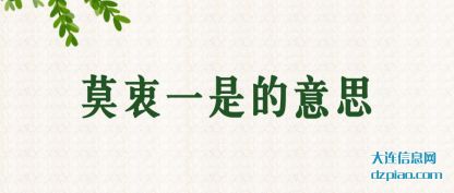 分享莫衷一是的意思