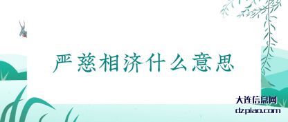 讨论严慈相济什么意思