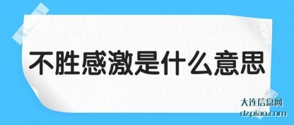浅析不胜感激是什么意思