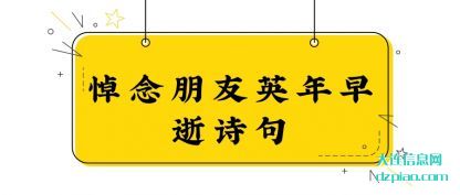 解惑悼念朋友英年早逝诗句
