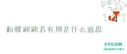 解说粉蝶翩翩若有期是什么意思