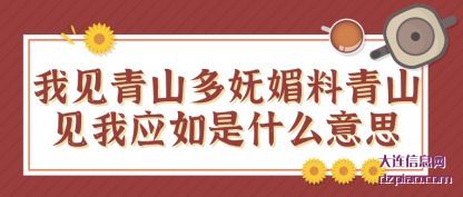 剖析我见青山多妩媚料青山见我应如是什么意思