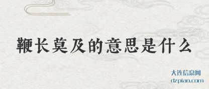 介绍鞭长莫及的意思是什么
