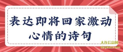 解析表达即将回家激动心情的诗句