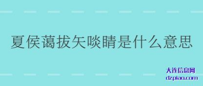 议论夏侯蔼拔矢啖睛是什么意思
