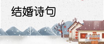 概括结婚诗句