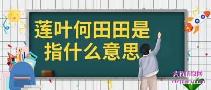 莲叶何田田(tian)是指什(shi)么意思
