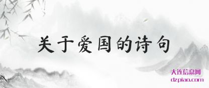 关于爱国(guo)的诗句