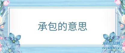 承包(bao)的意思(si)