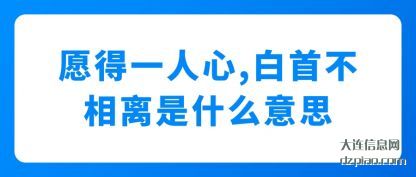 愿得一人心,白(bai)首不(bu)相离是什(shi)么意思