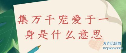 集万千宠(chong)爱于一身是(shi)什么意思