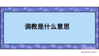 调教是什么(me)意思