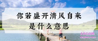 你若盛开清风(feng)自来是什么意(yi)思