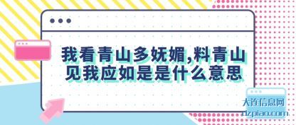 我看青山(shan)多妩媚,料(liao)青山见我应如是是什么意思
