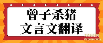 曾子杀猪文(wen)言文翻译(yi)
