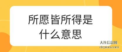 所愿皆所(suo)得是什么意(yi)思