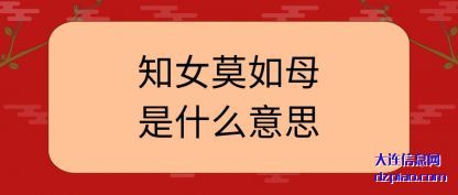 知女莫如母是(shi)什么意(yi)思