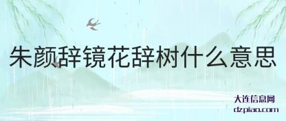 朱颜辞(ci)镜花辞(ci)树什么意思