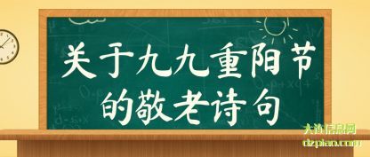 关于九九重阳(yang)节的敬老诗(shi)句