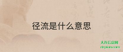 径流是(shi)什么意思