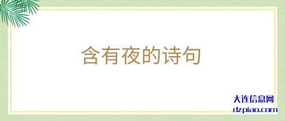 含有夜的诗(shi)句