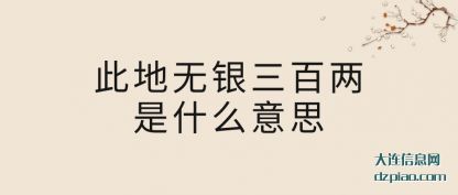 此地无(wu)银三百两是(shi)什么意思