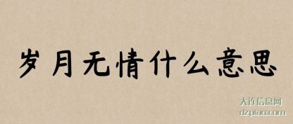 岁月无(wu)情什么意思(si)