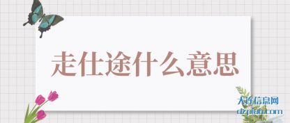 走仕途什(shi)么意思(si)
