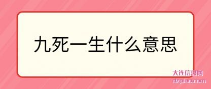 九死一生什么(me)意思