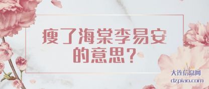 瘦了海棠李(li)易安的(de)意思?