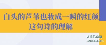 白头的芦苇(wei)也妆成一瞬(shun)的红颜这句诗的理解