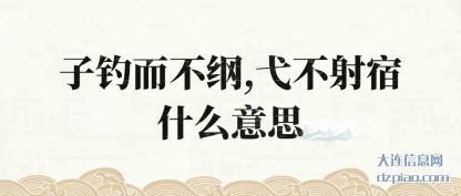 子钓而不纲(gang),弋不(bu)射宿什么意思