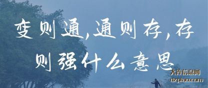 变则通,通则存,存则(ze)强什么意思(si)