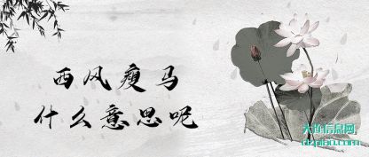 西风瘦马什(shi)么意思(si)呢
