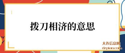 拨刀相济的意(yi)思