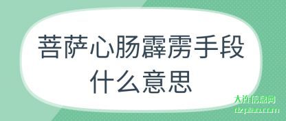 菩萨心肠霹(pi)雳手段(duan)什么意思