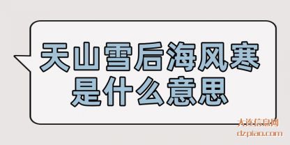 天山(shan)雪后海风(feng)寒是什(shi)(shi)么(me)意思