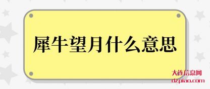 犀牛望月(yue)什么意思