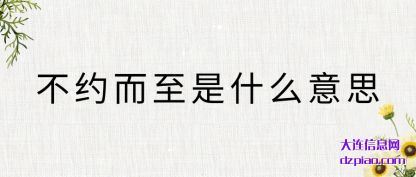 不约而至是(shi)什么意(yi)思