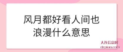 风月都好看人(ren)间也浪漫什(shi)么意思