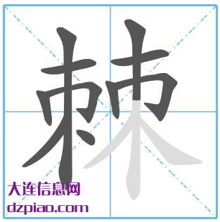 棘组词,阐述棘的笔顺动画,认识棘怎么组词