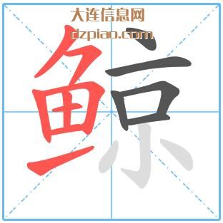 鲸组词,解析鲸的笔顺动画,注解鲸怎么组词