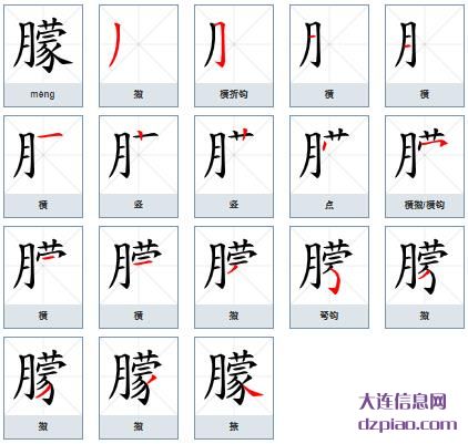 朦组词,解惑朦的笔顺动画,解读朦怎么组词