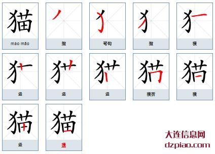 猫组词,分享猫字组词,理解猫怎么组词