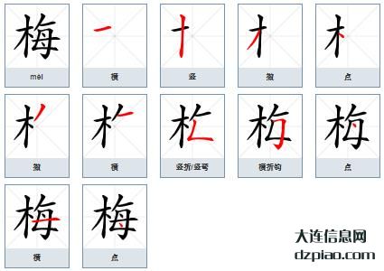 梅组词,浅析梅怎么组词,解惑梅的笔画顺序